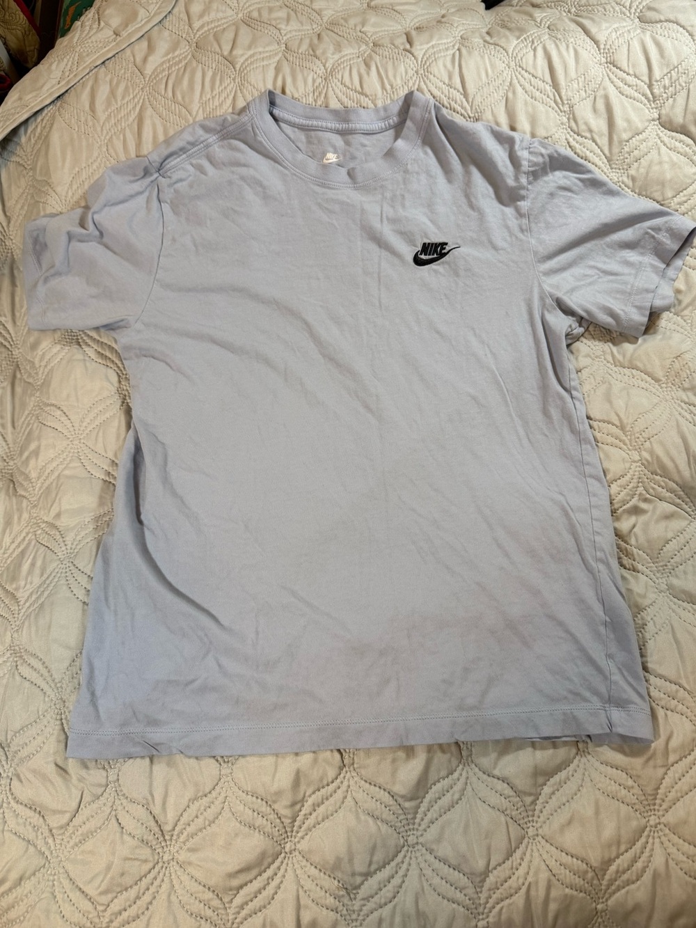 Nike Embroidered Logo Tee Light Blue Womens Medium